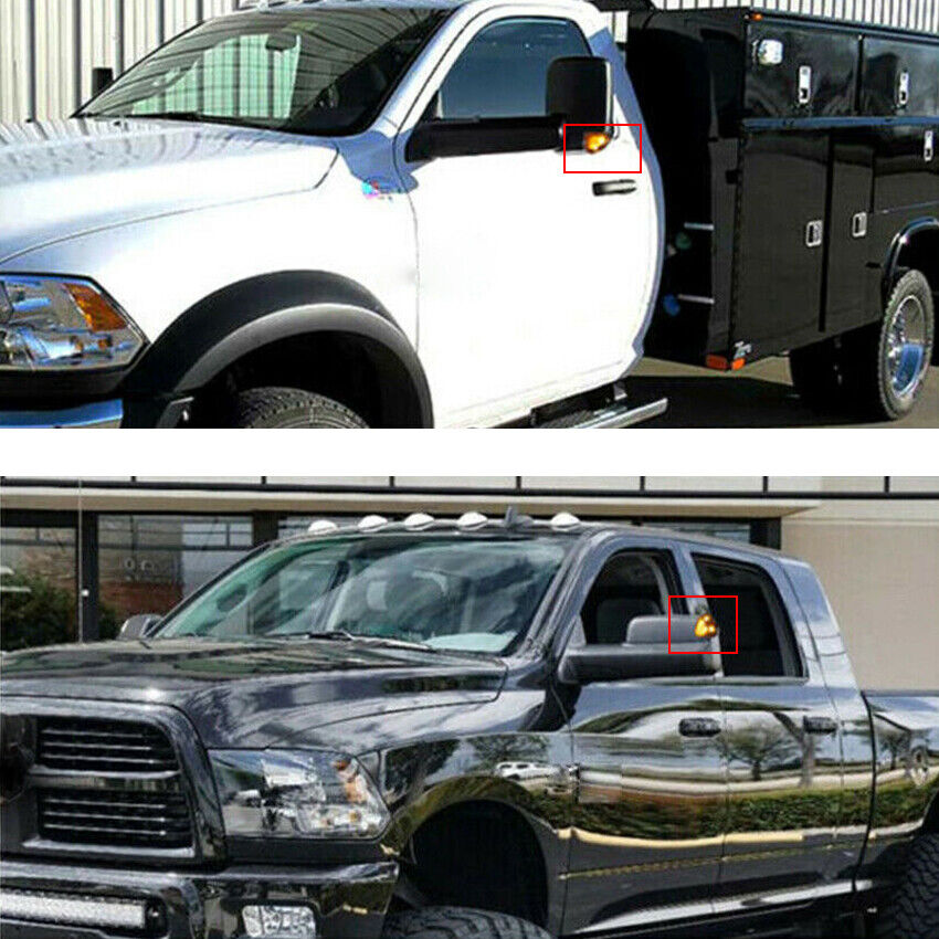 Amber LED Mirror Turn Signal Light Fit for Dodge Ram 1500 2500 3500 2010-17 New