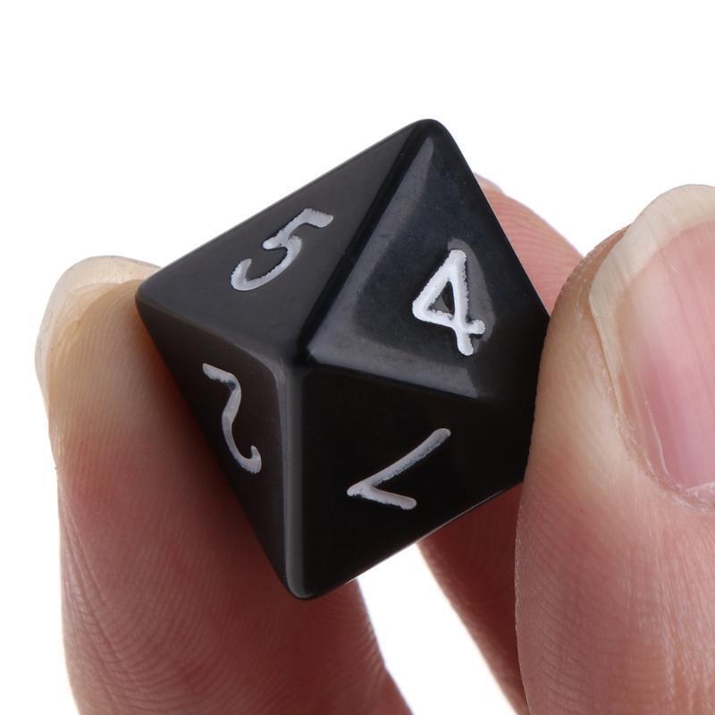 10pcs 8 Sided Acrylic Number Dice Family Party Bar Board Game DND Accessories
