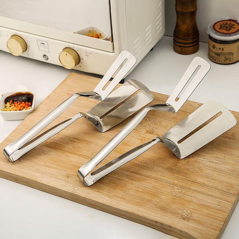 Stainless Steel Fried Steak Shovel Barbecue Tongs Fish BBQ Clamp Bread Meat Clip