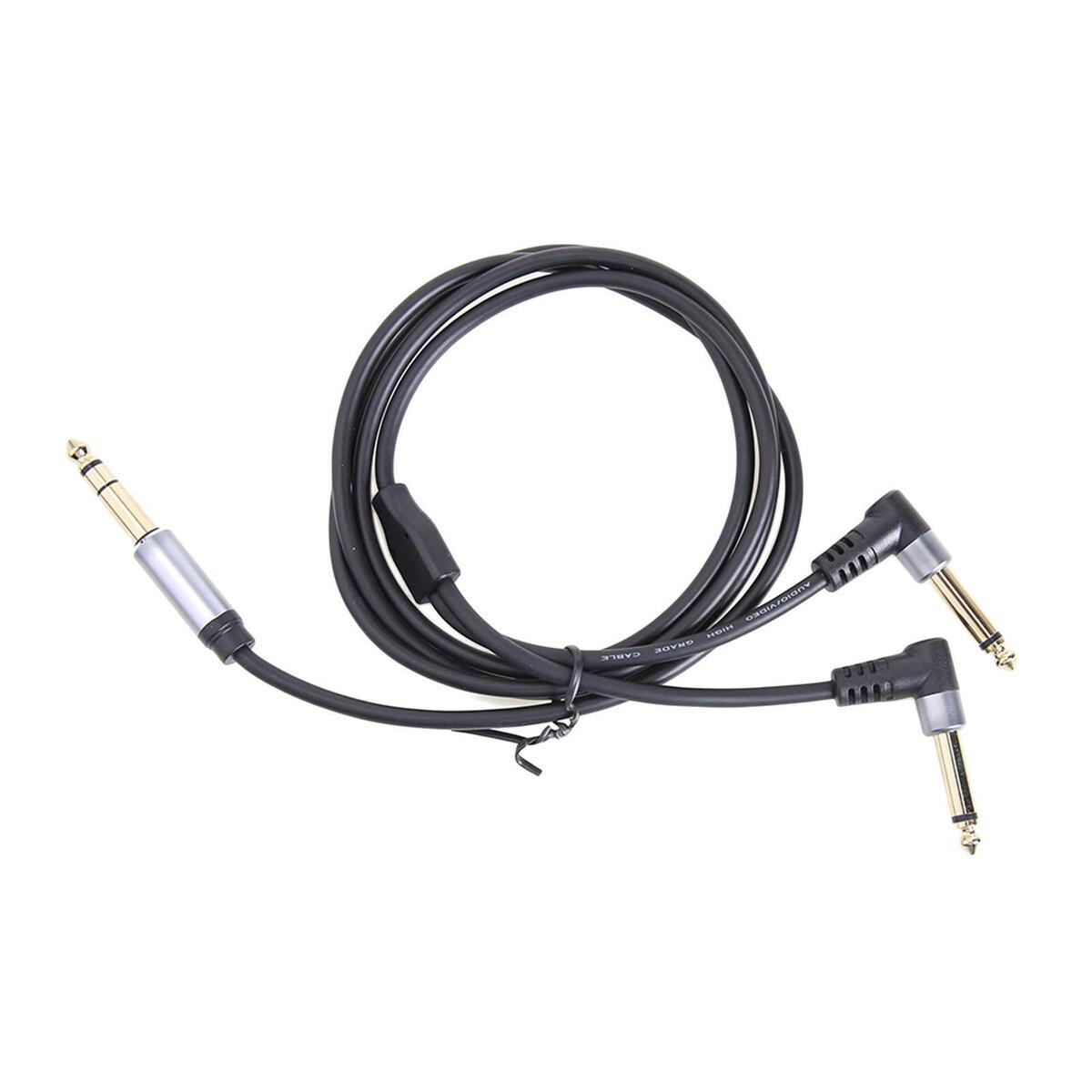 1/4 Insert Cable 6.35mm  Dual 6.35mm TS Stereo Breakout Cable Y Splitter