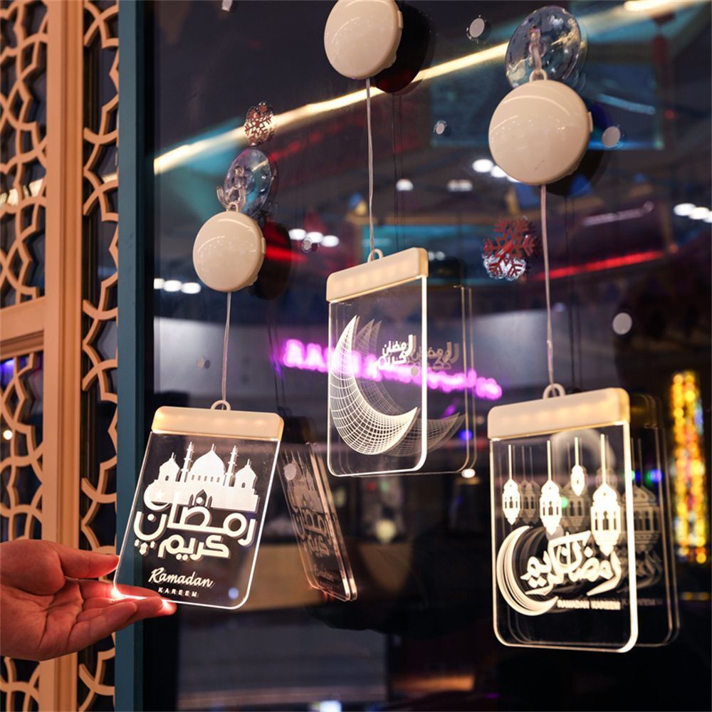 Eid Decor Decorative Lights Night Light EID Mubarak LED Light Hanging Lamp