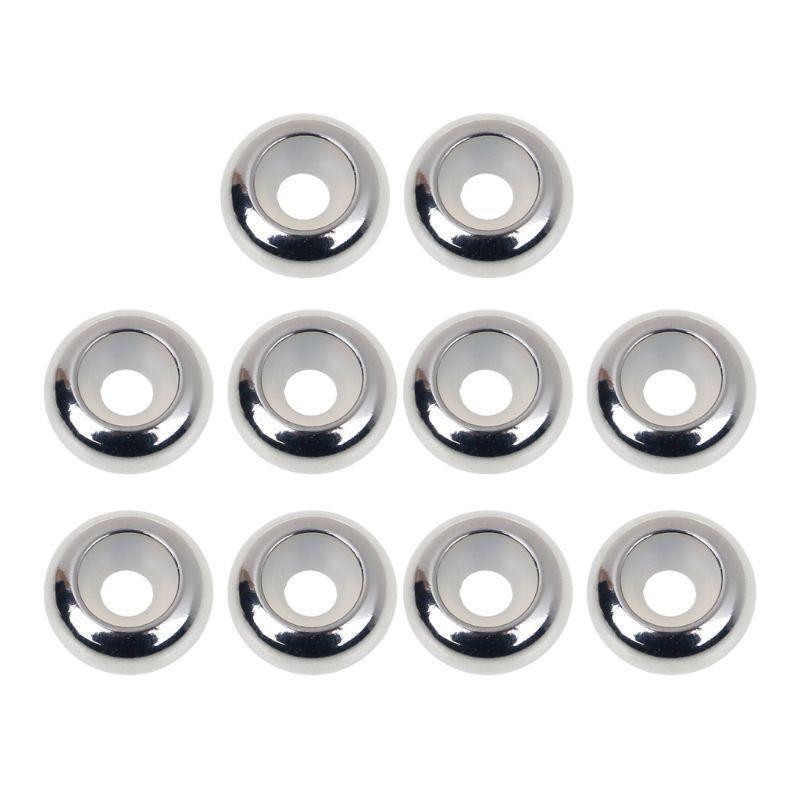 10Pcs Stainless Steel Rubber Insert Stopper Spacer Beads for Add-a-Bead Bracelet
