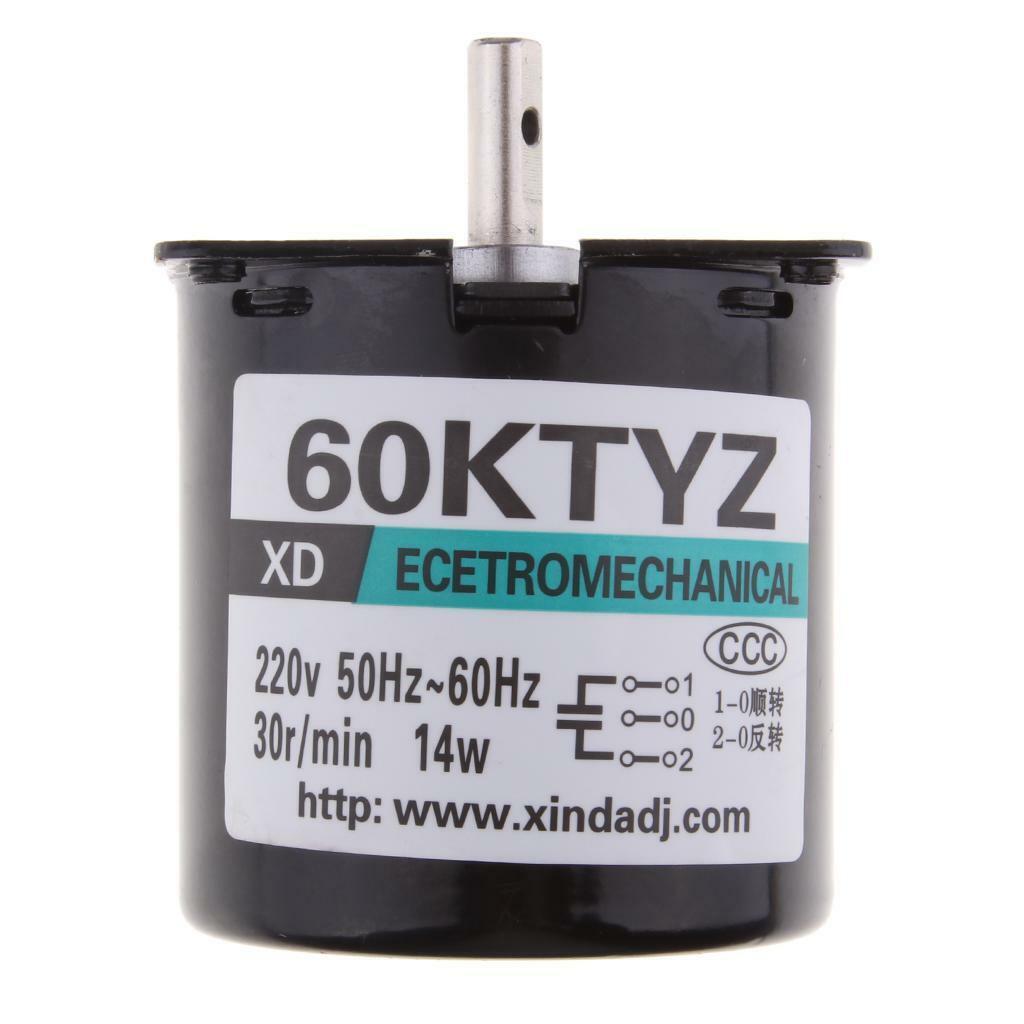 60KTYZ Synchronous Motor AC 220V 50-60Hz 30RPM 14W Output  Reduction Geared