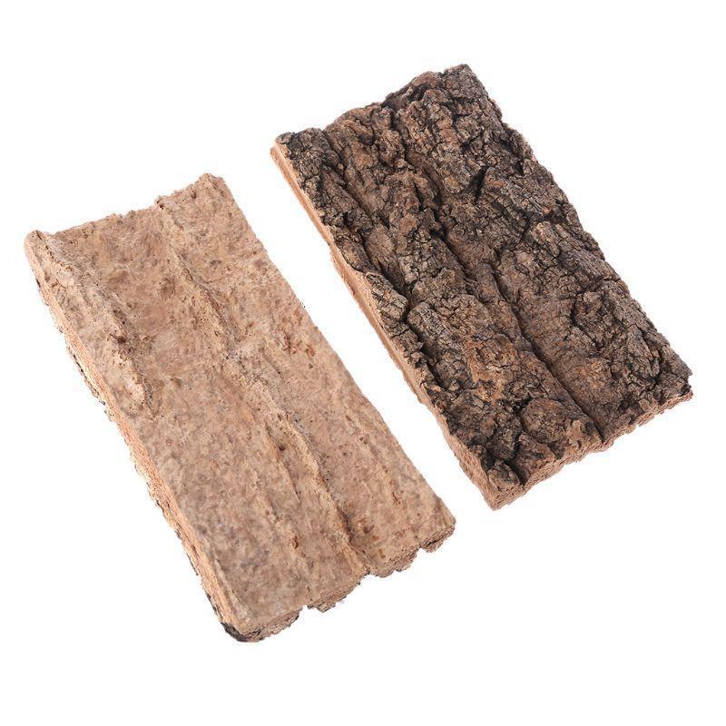 Flat Cork Bark Terrariums Water Tank Decorations for Orchids Airplants Reptiles