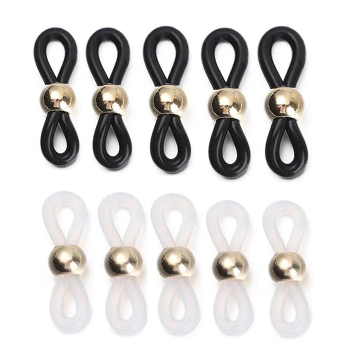 100 * Eyeglass Chain Ends Adjustable Silicone Sports Eyeglasses Retainer