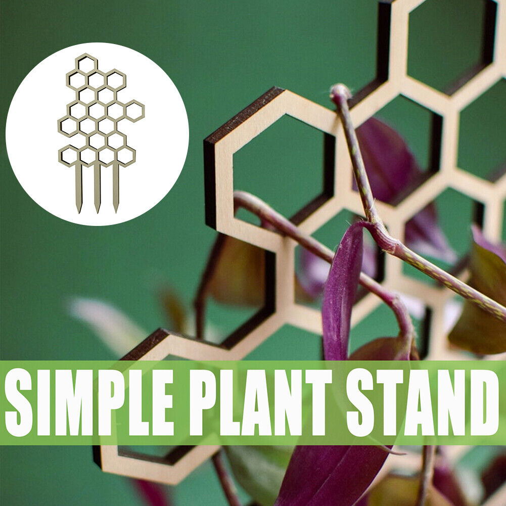 Durable Wood Potted Climbing Frame Flower Support Stand (Honeycomb 3pcs)