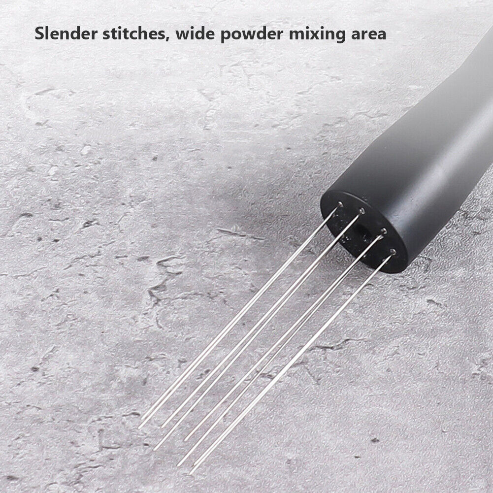 Needle Pin Coffee Powder Tamper Distributor Stirrer Leveler Tool (Black)