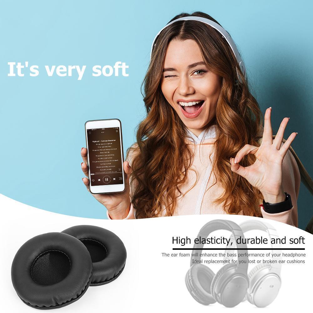 1 Pair Earpads Earmuffs for Sony MDR V55 MDR V500 MDR 7502 Headset (Black)