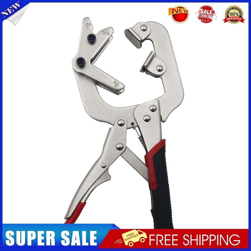 Dual-use Right Angle Locking C Clamp with V-shaped Pad Welding Pipe Pliers