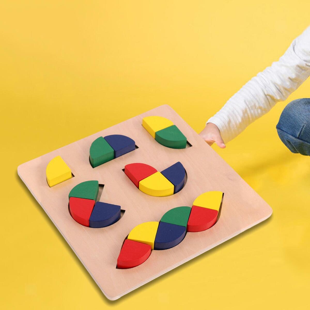 Wooden puzzle playing Geometric Shape Development for Classroom  Children