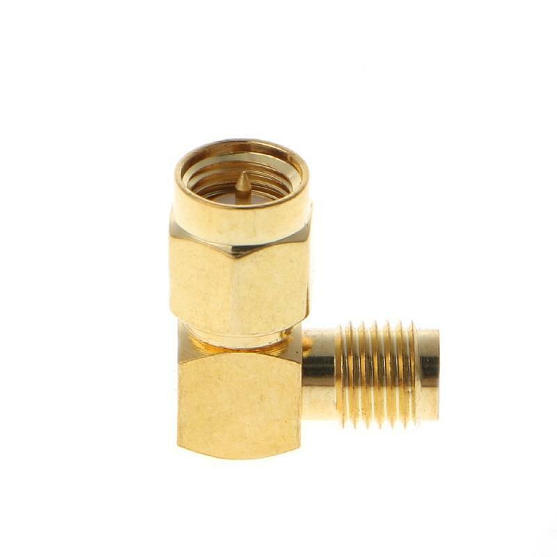 SMA Male To SMA Female Right Angle 90 Degrees RF Coaxial Connector Adapter