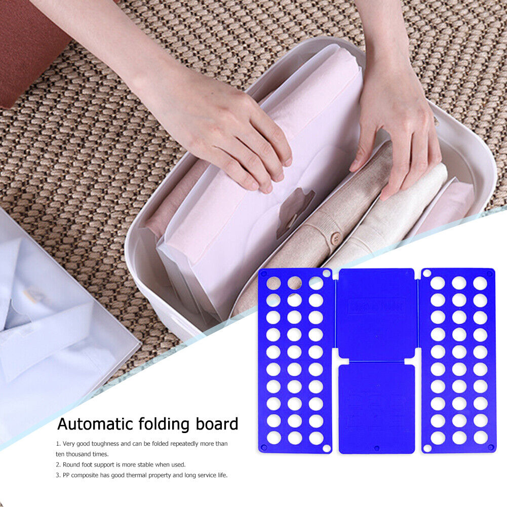 Laundry Folding Board Kids Adjustable Clothes Holder Organzier (Blue)