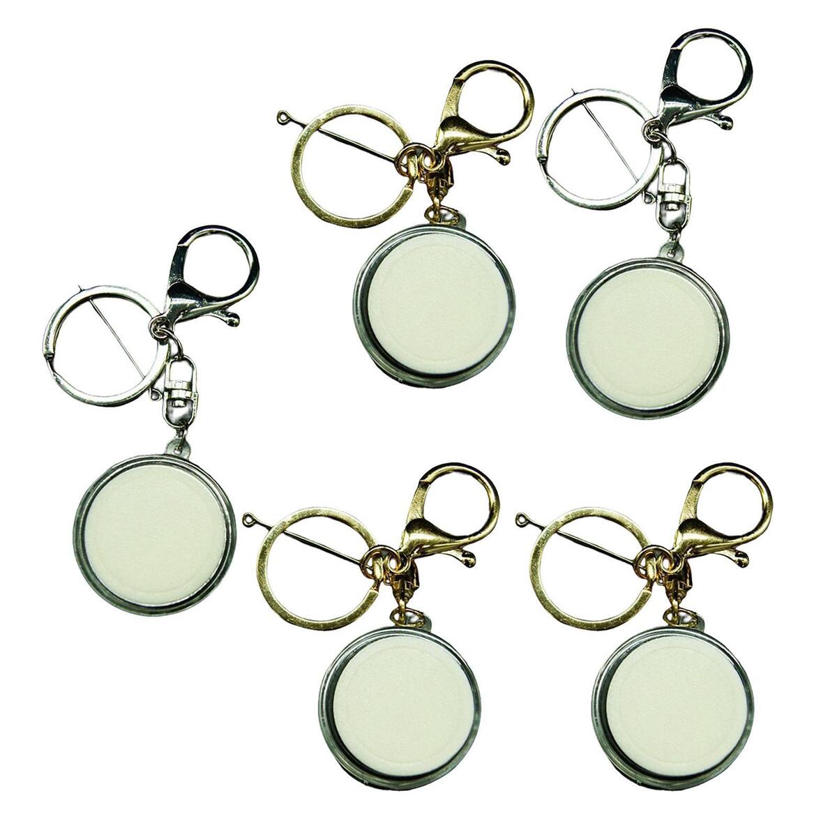 5 Pieces Coin Holder Keychain Key Chains Portable for Music Teachers Gifts