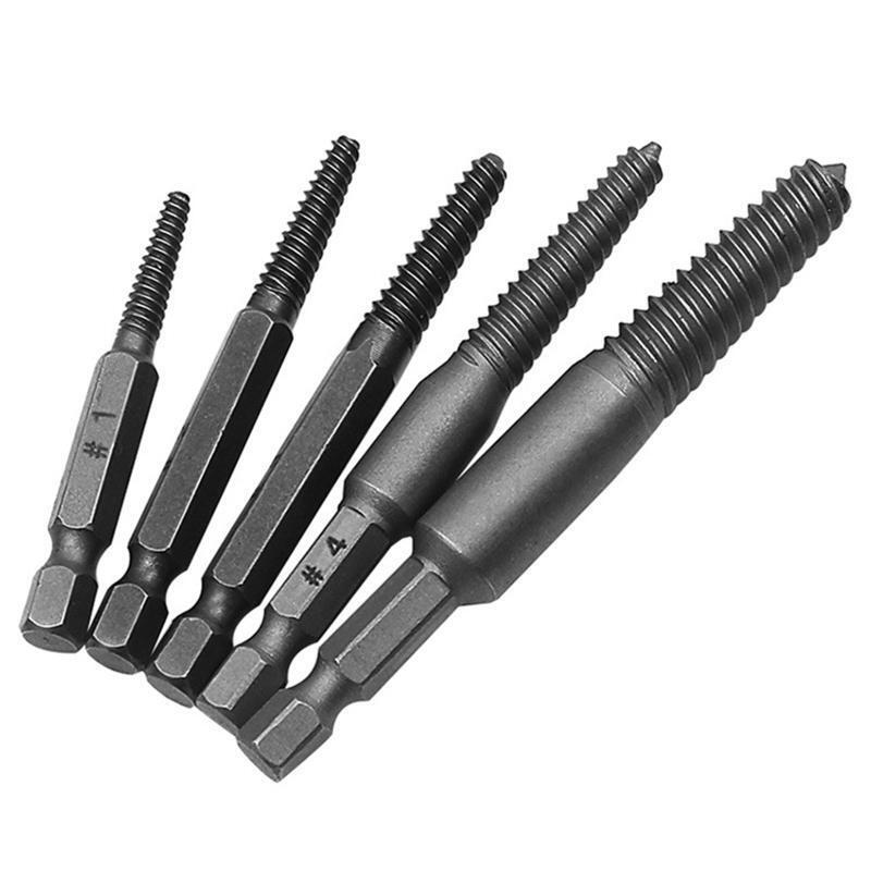 5 Pieces Hex Shank Broken Screwdriver Extractor Set for Removing Stripped Screws