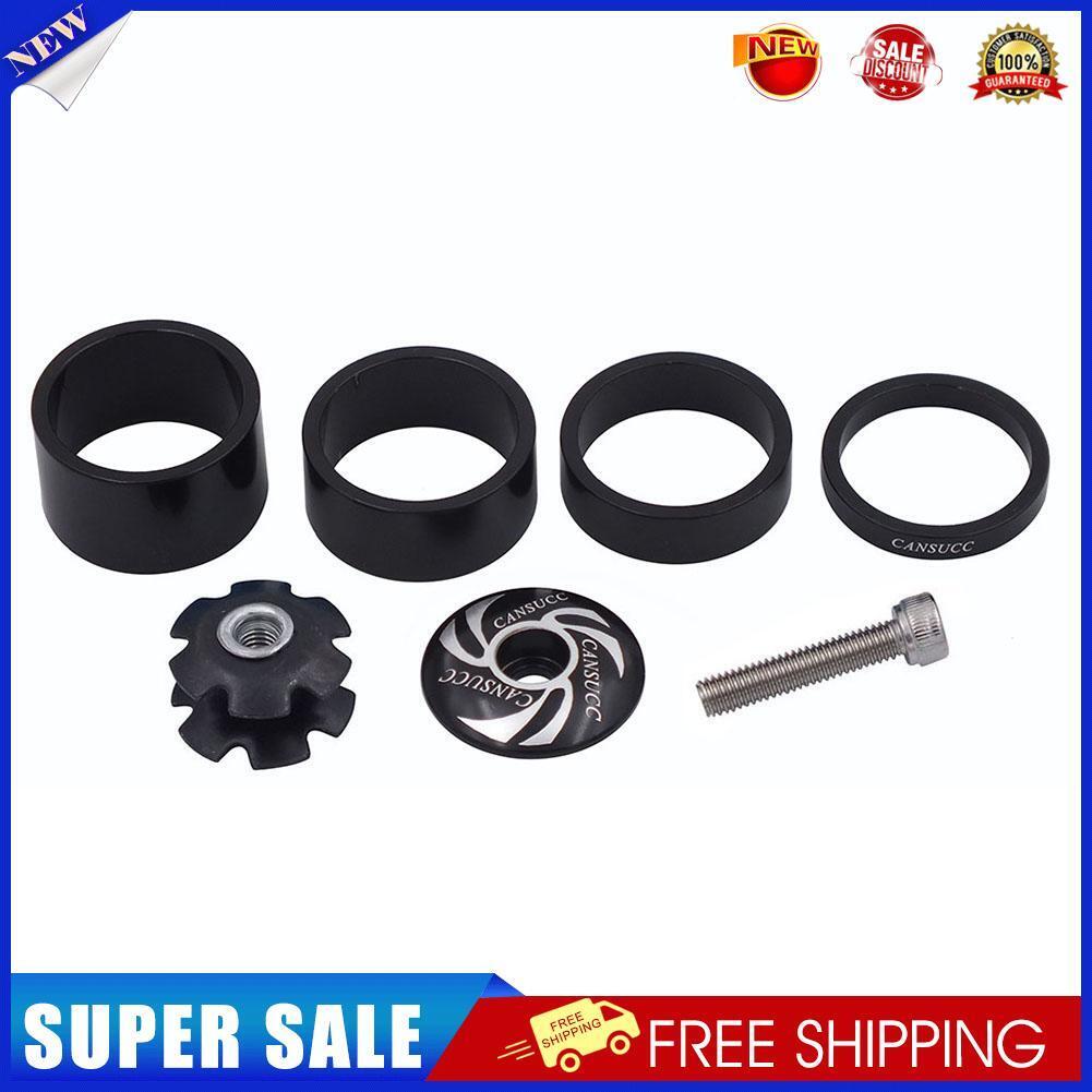 CANSUCC MTB Bike Fixed Gear Front Fork Washers Set Headset Spacer (Black)