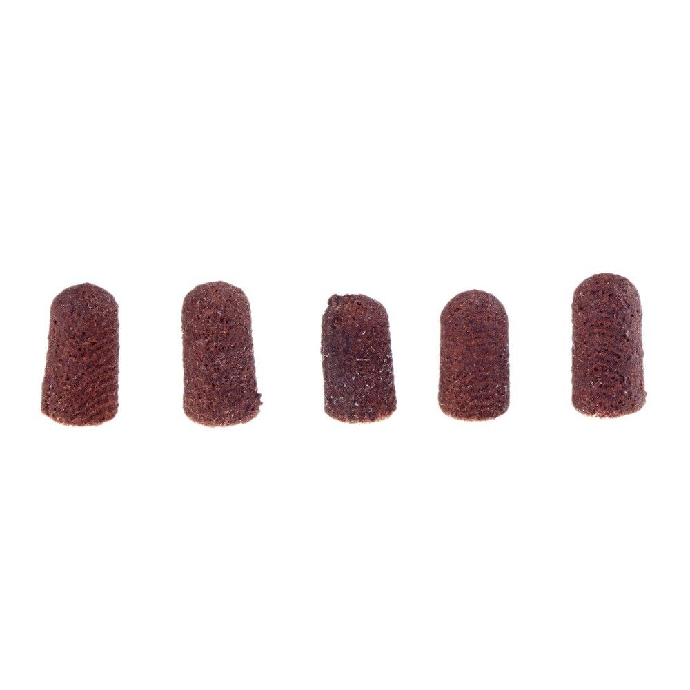 5Pcs Sanding Abrasive Caps Callus Nail Surface Nail Art Drill Bit Replacement