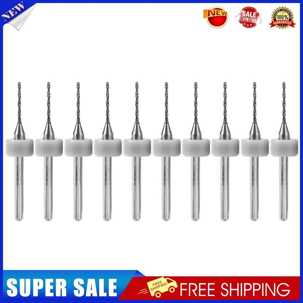 10pcs Circuit Board PCB Drill Bits Tungsten Steel Twist Drill Bits (0.9mm)