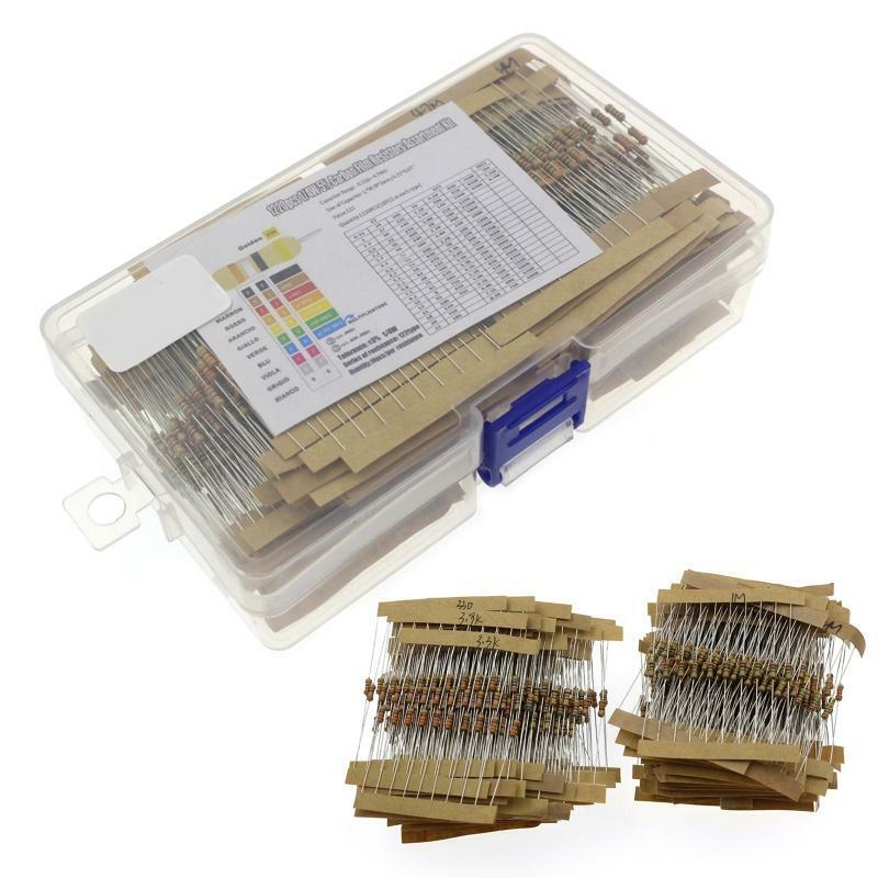 0.33-4.7M Carbon Resistance 122Values Each 10 pcs 1/4W Carbon Film Resistor Set