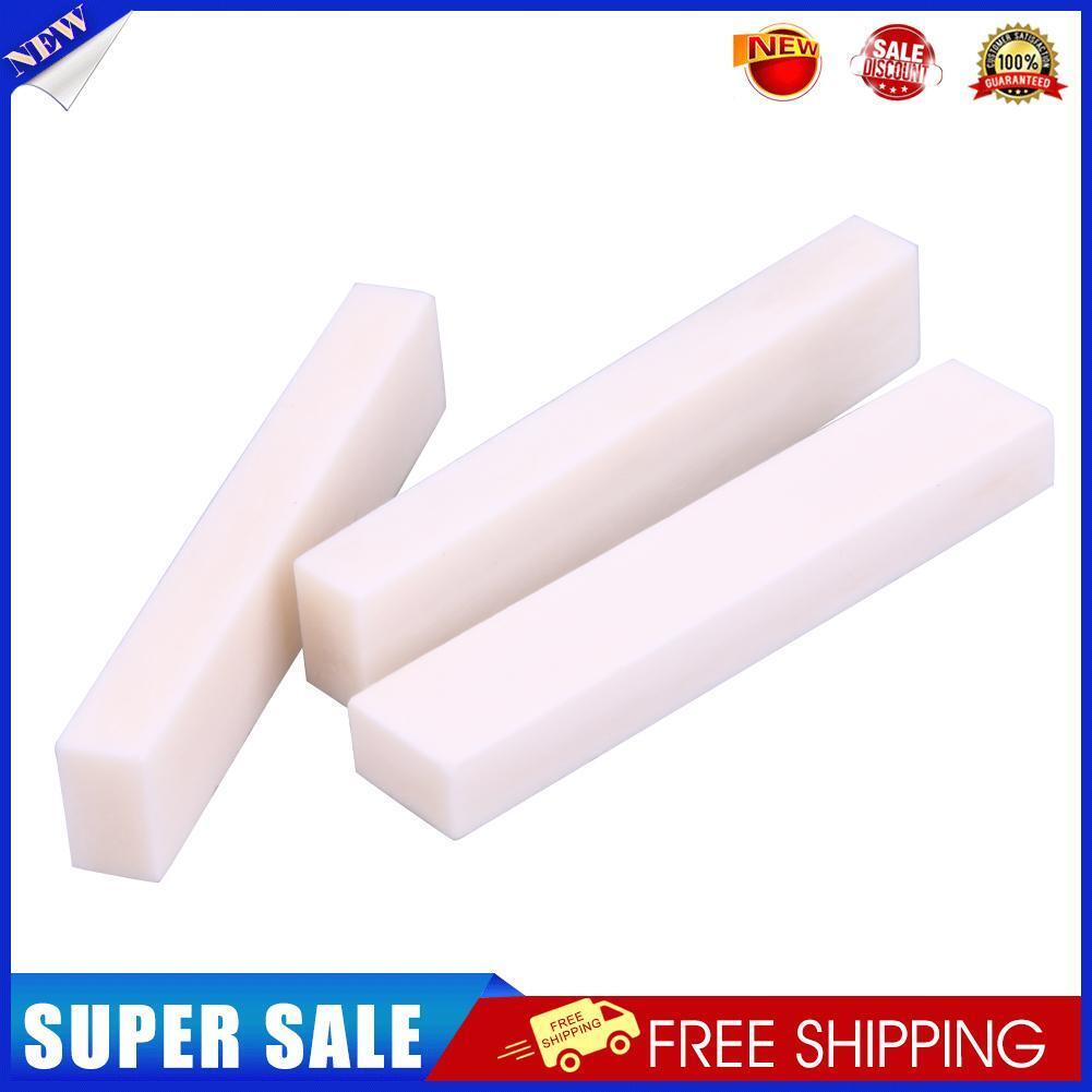 3pcs Handmade Guitar Bass Blank Nut String Nut 52mmx 6mmx 10mm Beige