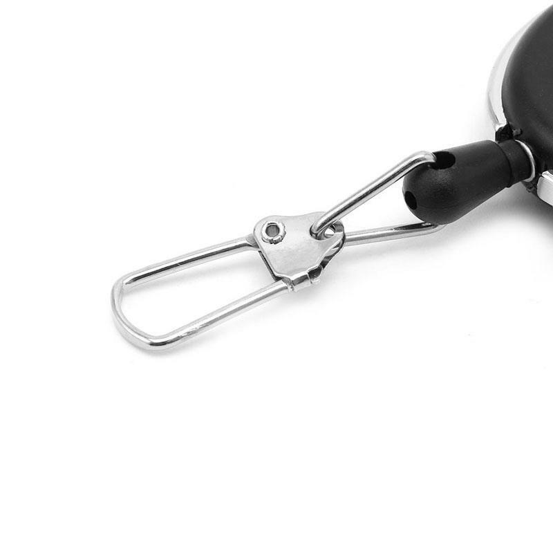 1PC Retractable Reel Key Chain Pull Key ID Card Badge Tag Clip Holder Buckle New