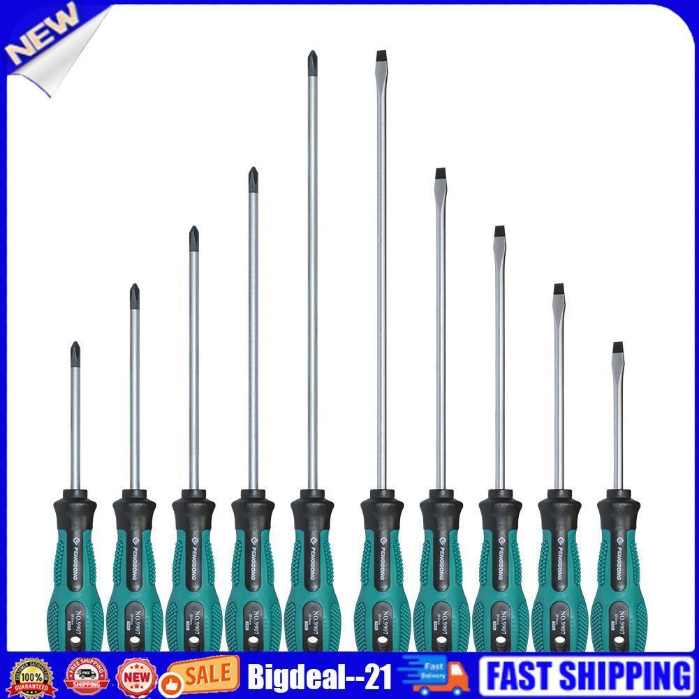 10pcs Multi-function PP Handle Security Insulated Screwdrivers Screw Driver