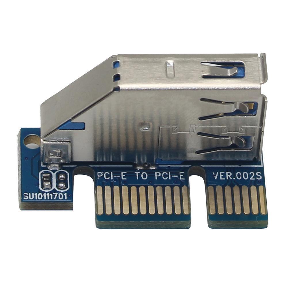 SSU PCI-E x1 to x1 Extension Riser Card Adapter with USB3.0 Cable (0.6m)