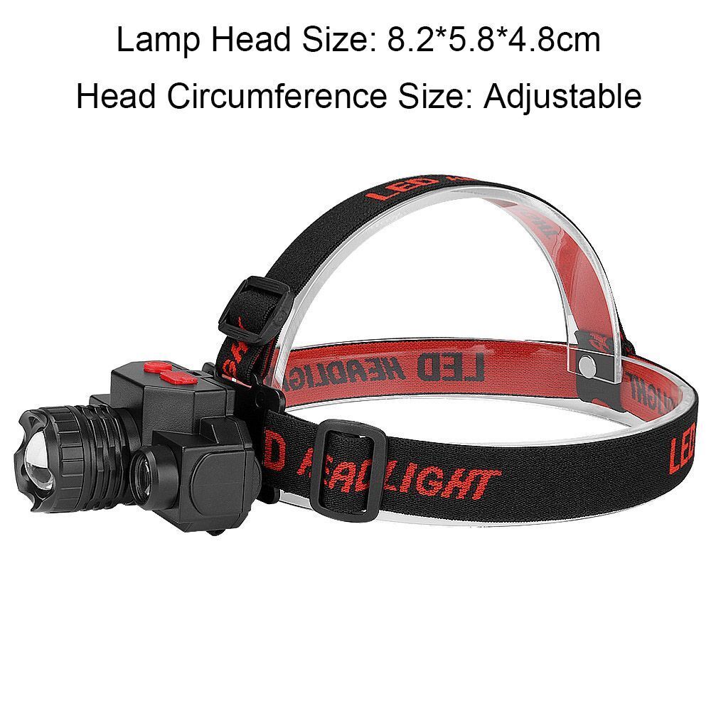 USB Rechargeable Fishing Head Torch Fishing Light Headlight LED Headlamp