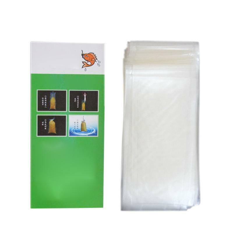 250Pcs Water Soluble PVA Bag Tackle Fast Dissolving Bag for Fishing Accessories
