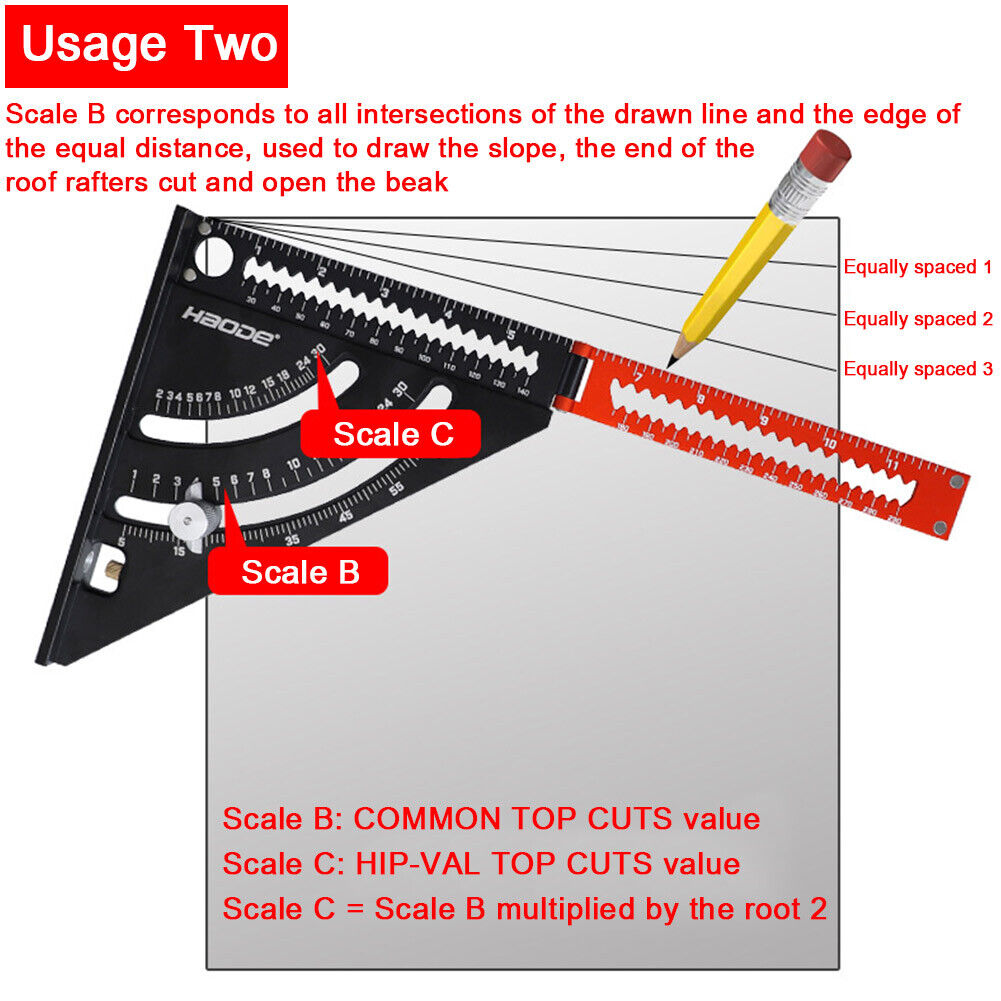 Square Measuring Folding Triangle Ruler Angle Protractor Layout Gauges