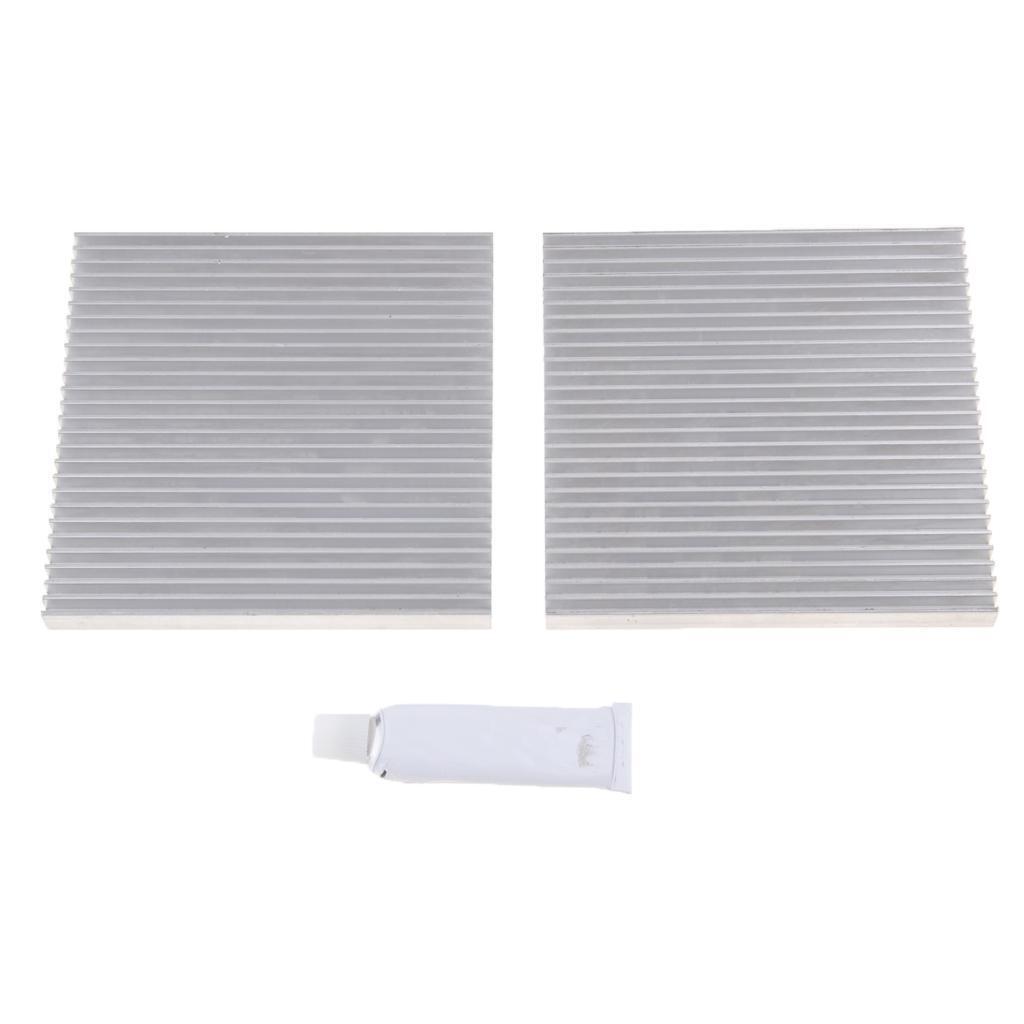 Prettyia     2Pcs     Aluminium     Heatsink     Cooling           80  *  7  *