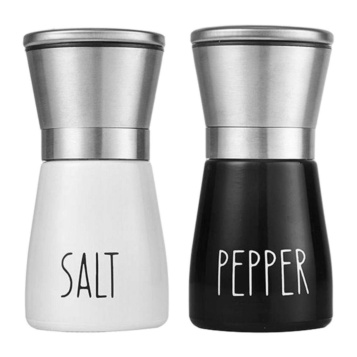 2 Pieces Salt Pepper Grinder Shakers Keep Moisture and Dust Away Easy Refill
