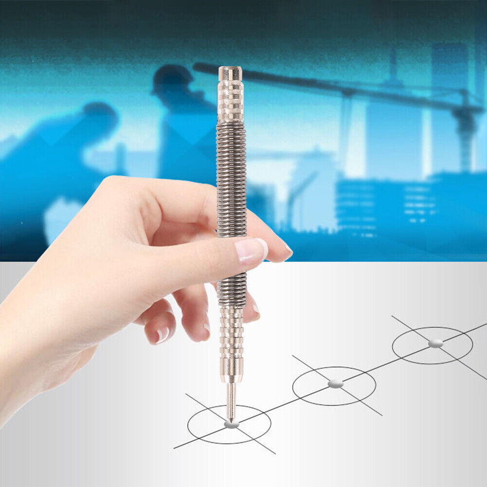 Spring Tool Hammerless Single Ended Center Punch Spring Loaded Drill Bits