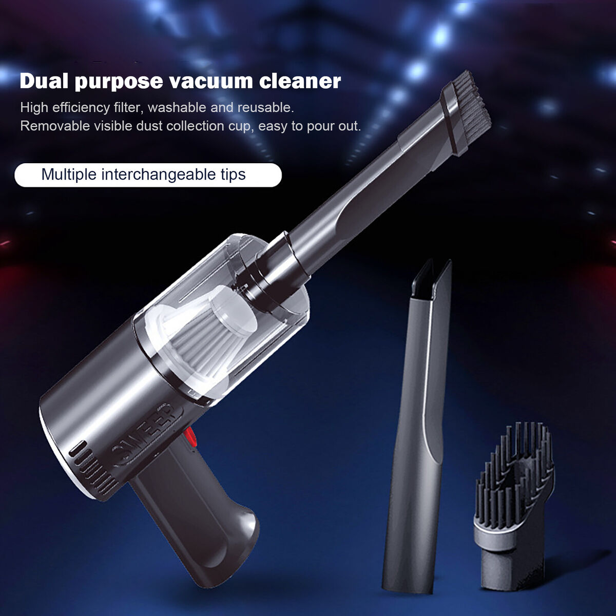 Handheld Car Vacuum Cleaner Portable Cordless Vacuum for Car (Wireless)