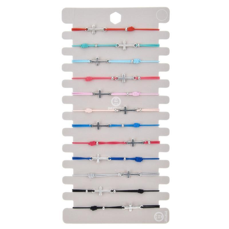 12x Adjustable Sliding Knot Bracelet Wristband Jewelry Gift Christian Jewelry
