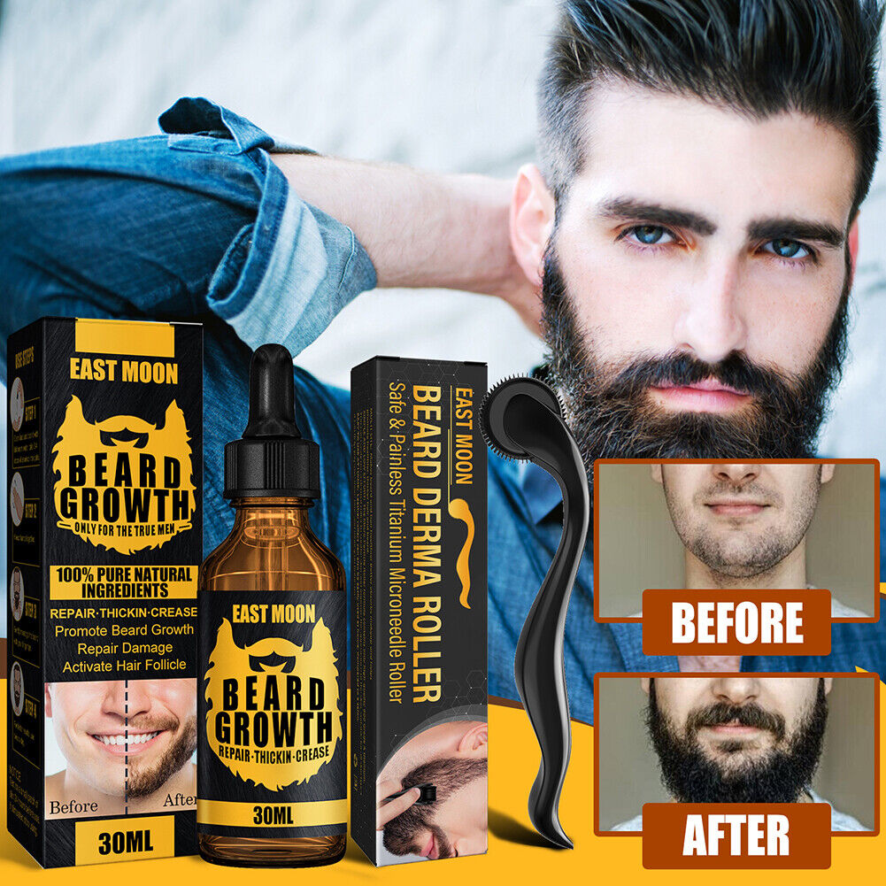 Beard Growth Roller Anti Hair Loss Beard Growing Essential Oil for Men (01)