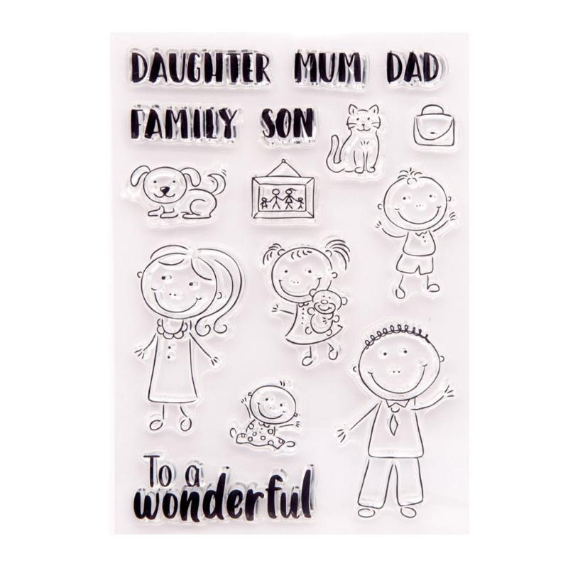Boy Girl Silicone Clear Seal Stamp DIY Scrapbooking Embossing Photo Album Decor
