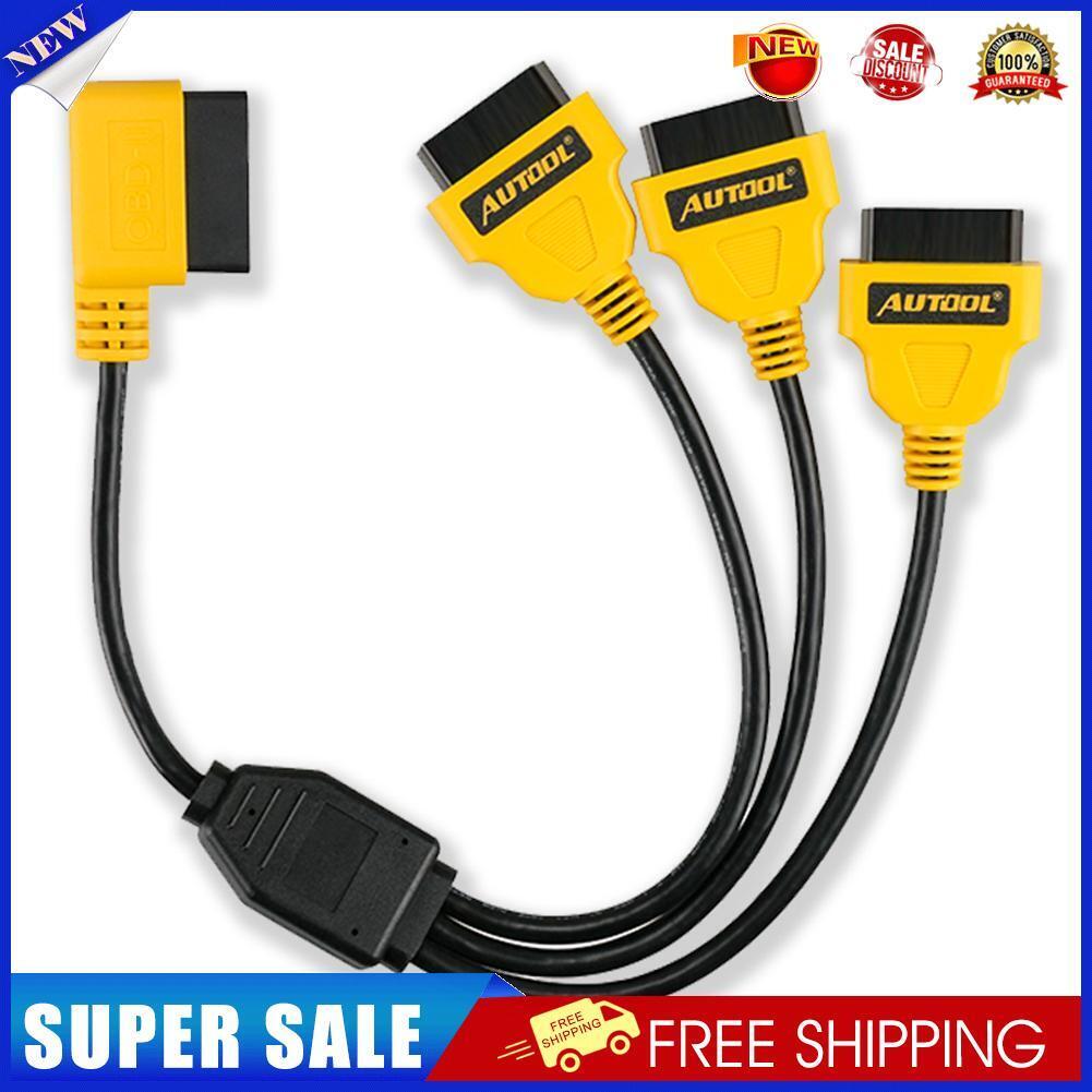 AUTOOL OBD2 Y Splitter Cable 50cm 1 to 3 Converter Adapter Extension Cord