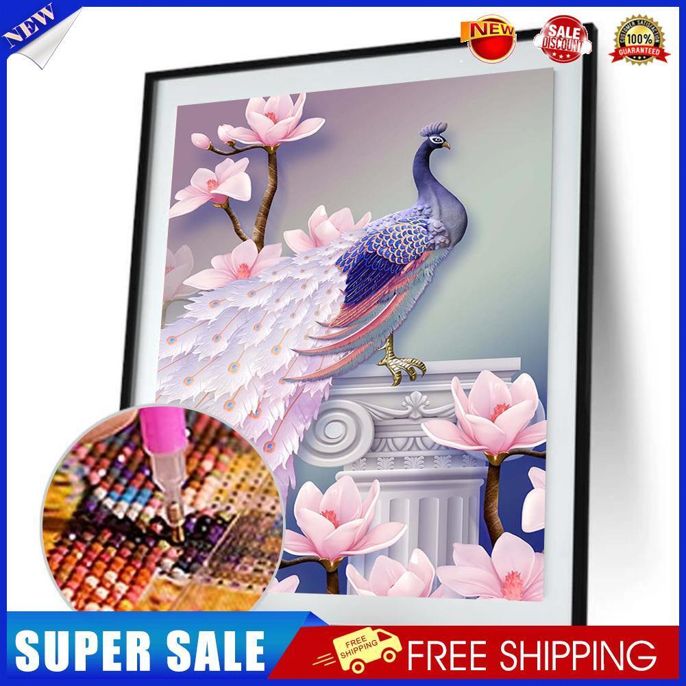 Magnolia Peacock 5D Diamond Painting Embroidery DIY Cross Stitch Home Decor