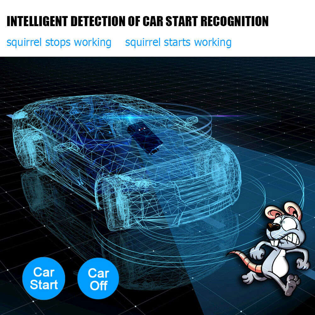 Car Ultrasonic Mouse Rat Mice Repeller 3 Modes Electronic Rodent Deterrent