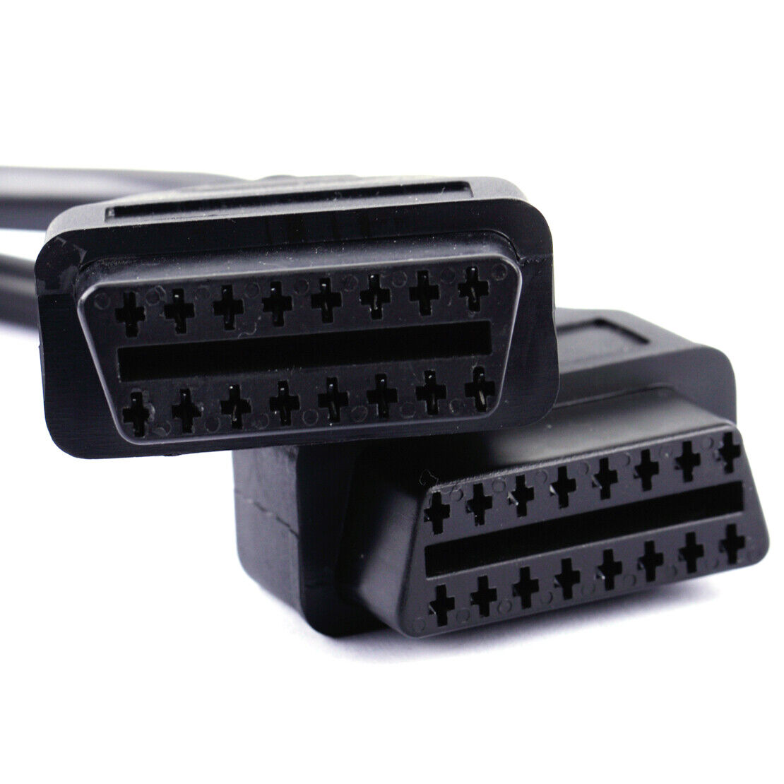 OBD2 Male To Dual Female Y-Splitter Extension Cable fr ELM327 Diagnostic Tool Li