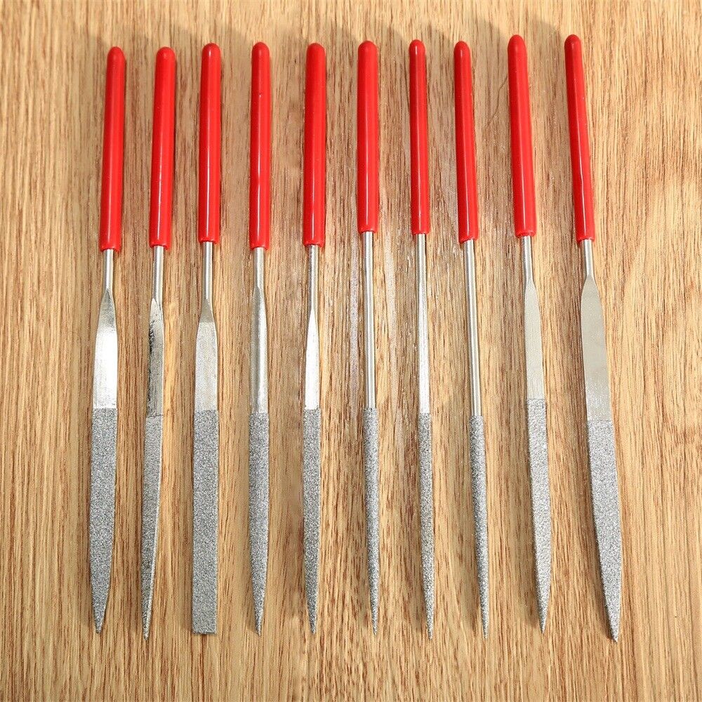 Grit 120# Diamond Coated Assorted Needle File 3x140mm Jewelry Metal Craft Tools