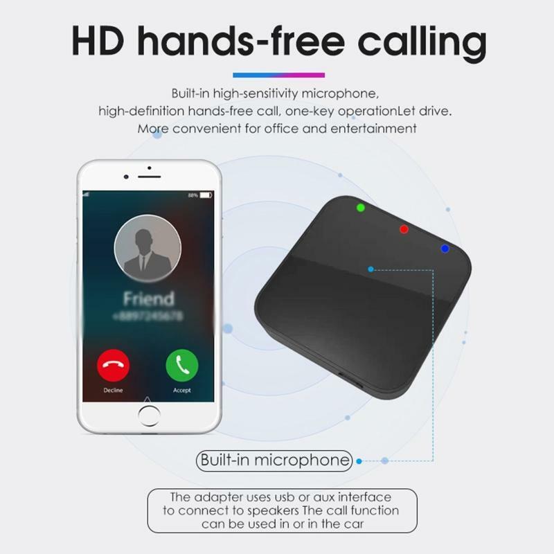 New 5.0 Bluetooth-compatible Transmitter Receiver 3.5mm AUX for Computer Car PC