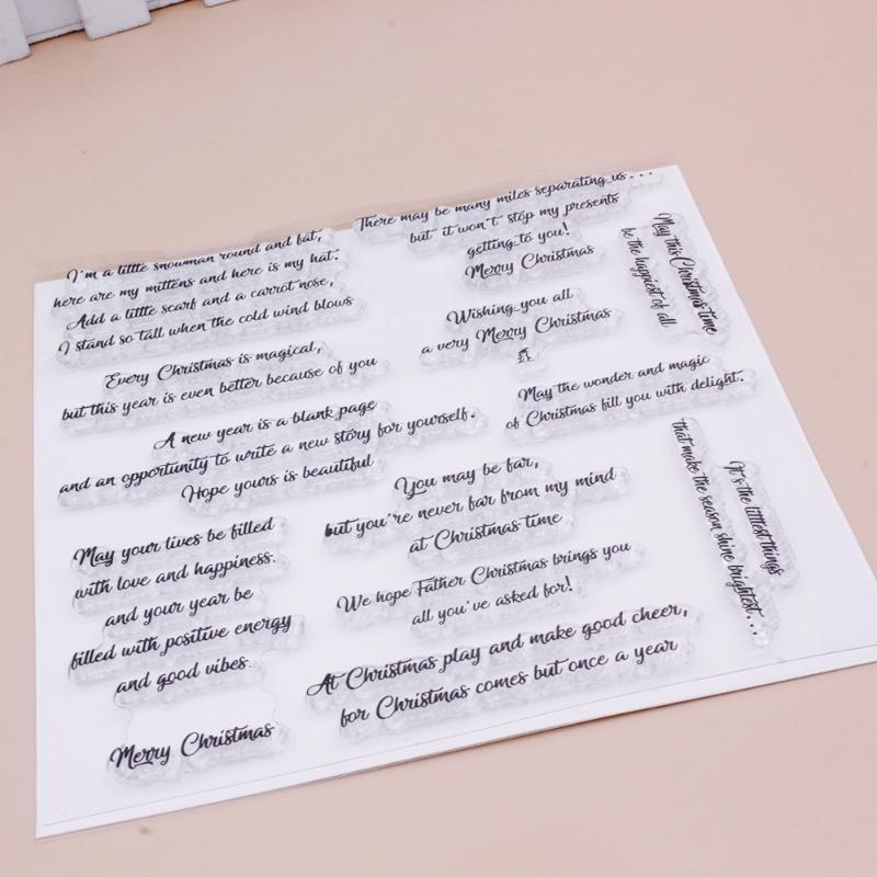 Christmas Wishes Silicone Clear Seal Stamp DIY Scrapbooking Embossing Photo Card