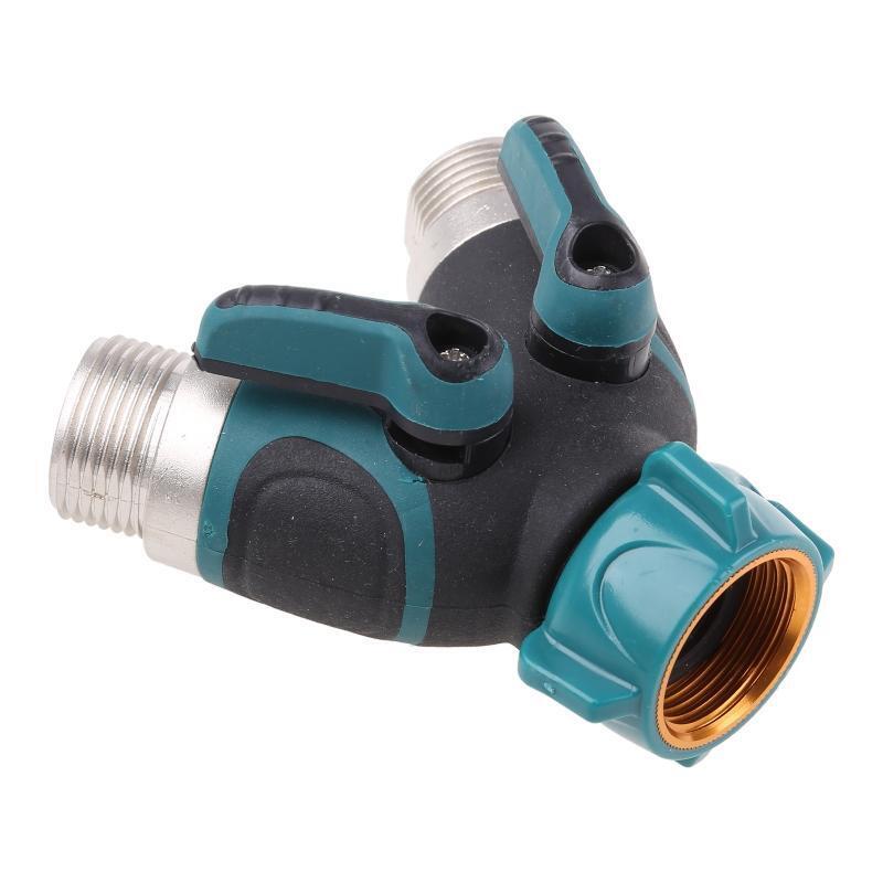 3/4" 2 Way Hose Splitter 2 Way Garden Hose Connector with 2 Pcs Garden Hose
