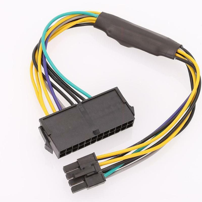 30CM/11.8in For Dell Optiplex 9020 3020 7020 8-pin Power Cord ATX 24p To 8p Line