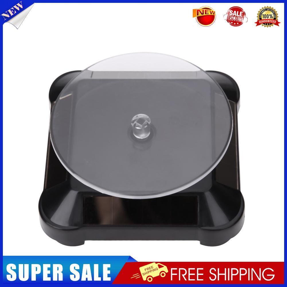 New Solar Showcase 360 Turntable Rotating Jewelry Watch Ring Display Stand