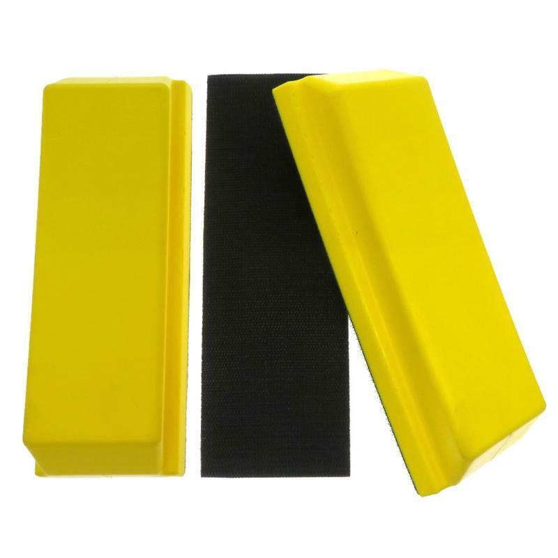 2x/Set PU Foam Hand Sanding Block Suitable for Wood Polishing Household Cleaning