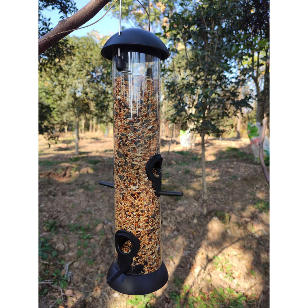 Clear Bird Feeder Classic Tube Feeder Outdoor Hanging  Feeders