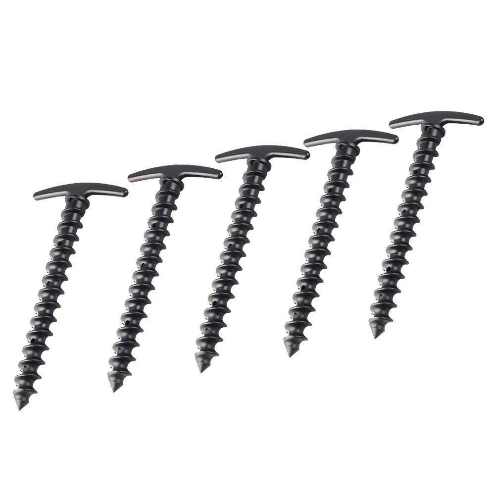 5pcs Black Plastic  Canopy Camping Stakes Pegs Ground Nail Outdoors