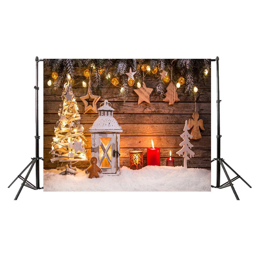 Christmas Backdrop Cloth Tree Snow Family Live Photo Studio Decor (Y-2202)